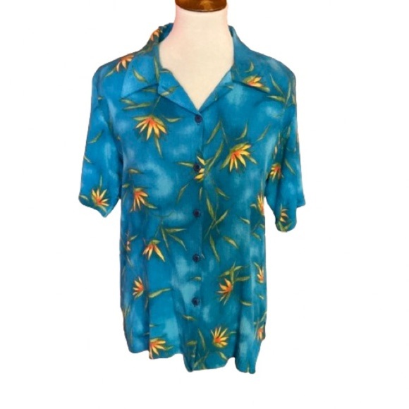 Vintage Tops - Vintage 90s California Crush Bright Floral Top